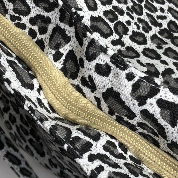 Leopard Print Large Canvas Tote - Picture 7 of 9